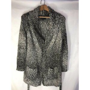 Cynthia Rowley longsleeve black white cardigan MED